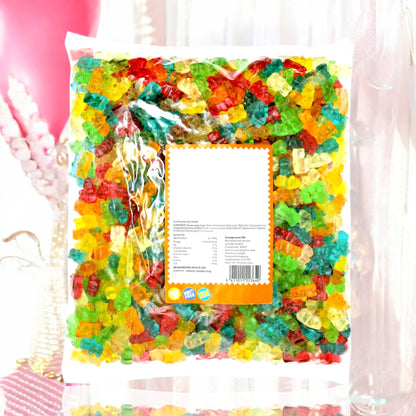 Teddy Bears Sweets - Fruit Flavour Jelly Sweets, Gummy Bears Bulk, Soft & Chewy Sweets