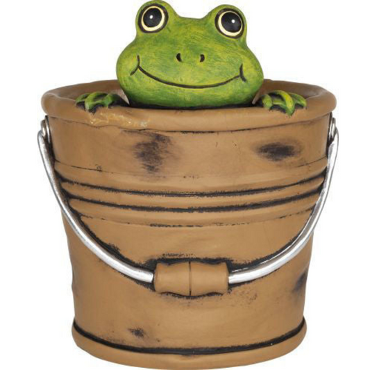 Cement Planter Frog in a Pot