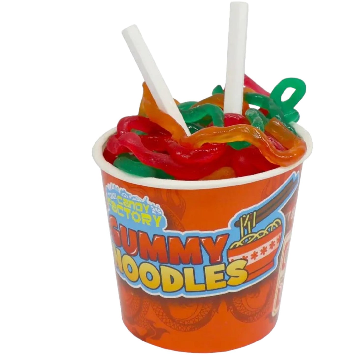 Crazy Candy Factory Gummy Noodles - Chewy, Fruity, Fun Snack with Chopsticks