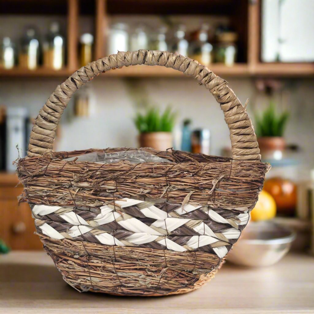 Handwoven Jute Hanging Basket - Eco-Friendly, Rustic | Divas World