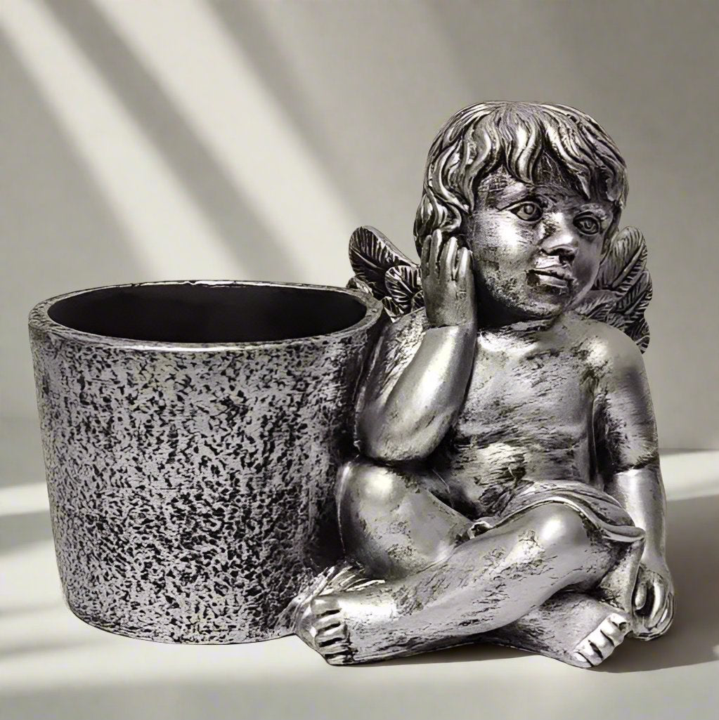 Angel Cement Planter - A Touch of Heavenly Elegance for Your Garden