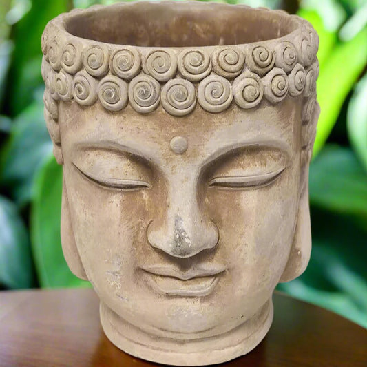 Serene Buddha Head Planter - A Zen-Inspired Addition to Your Home