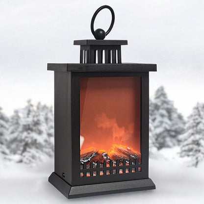 Divas World LED Fireplace Lantern - Cozy and Festive Home Decor