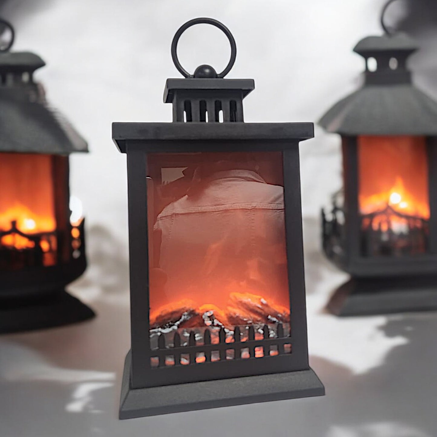 Divas World LED Fireplace Lantern - Cozy and Festive Home Decor