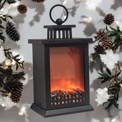 Divas World LED Fireplace Lantern - Cozy and Festive Home Decor