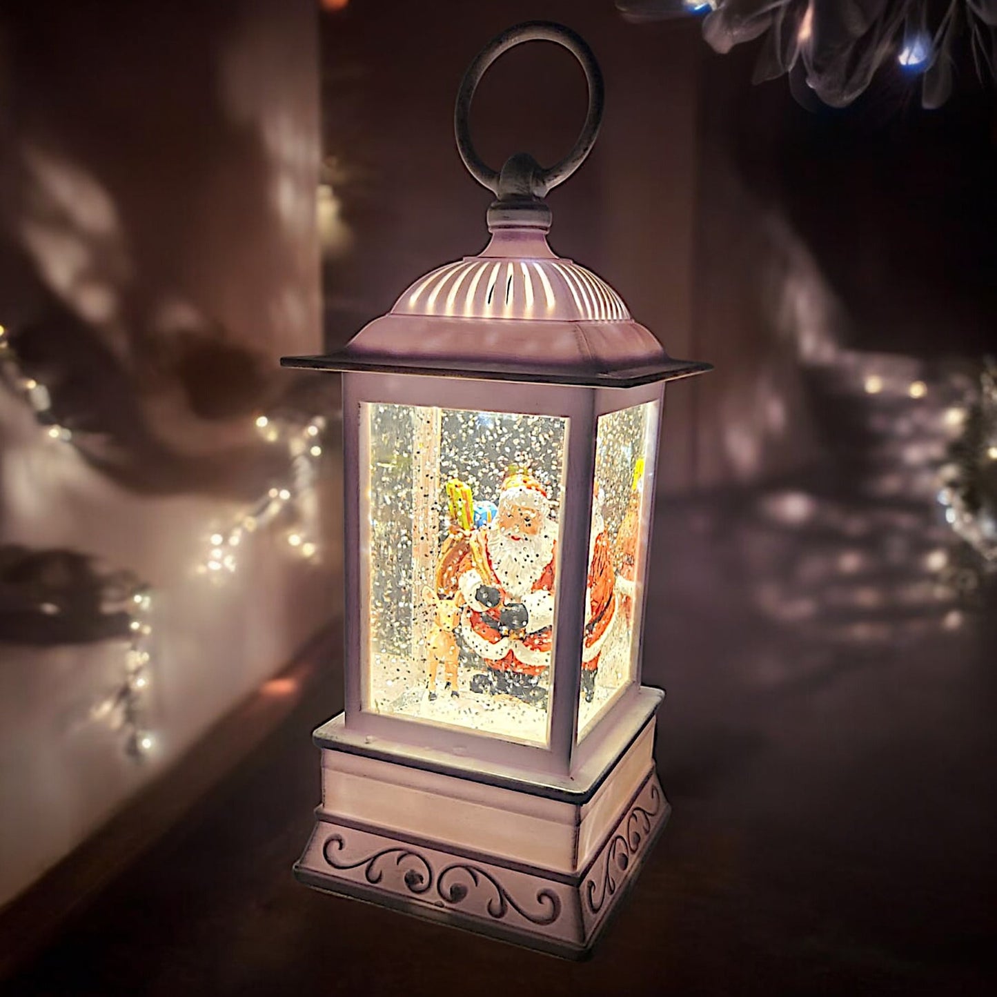 Divas World Illuminated Santa Lantern - Festive Christmas Decoration