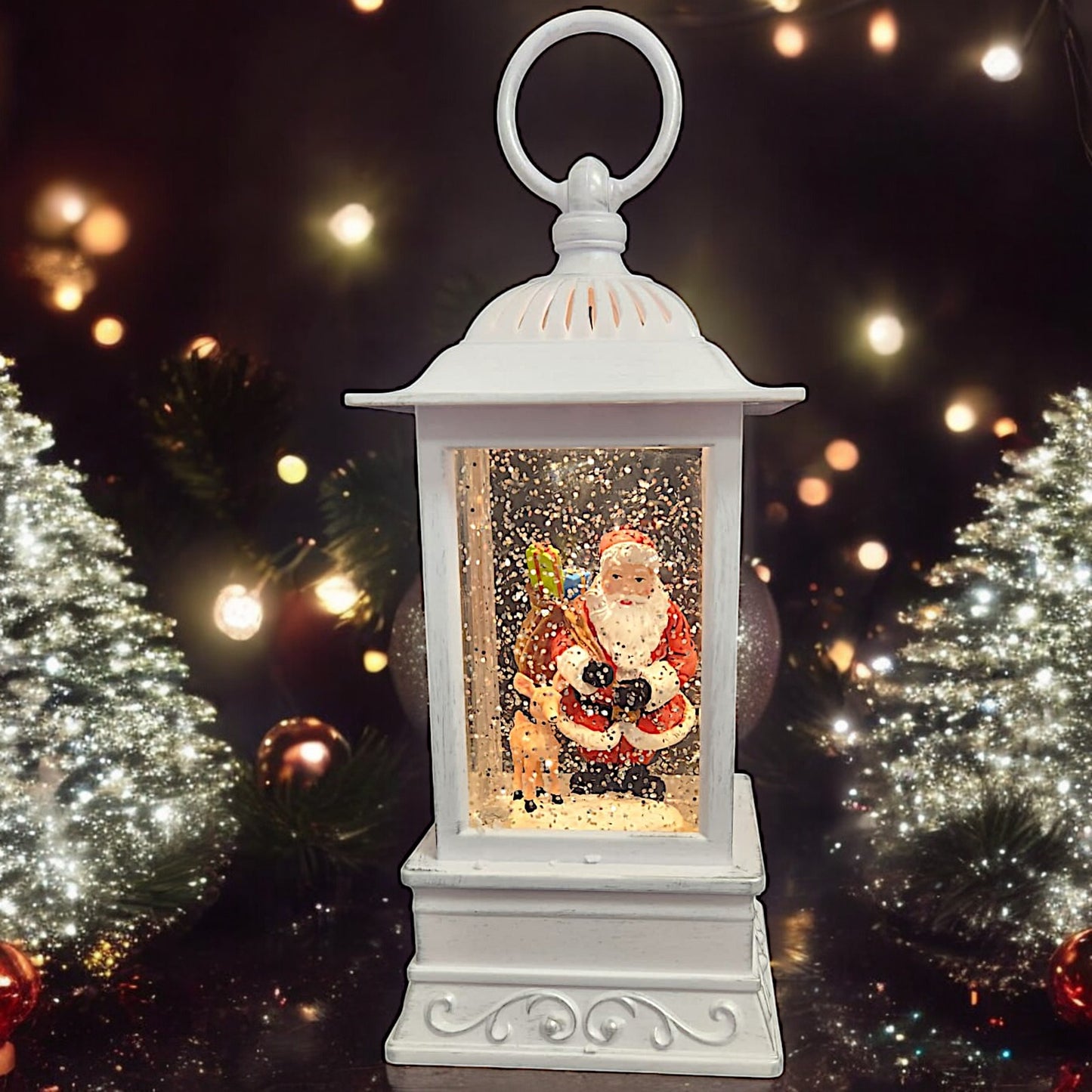 Divas World Illuminated Santa Lantern - Festive Christmas Decoration