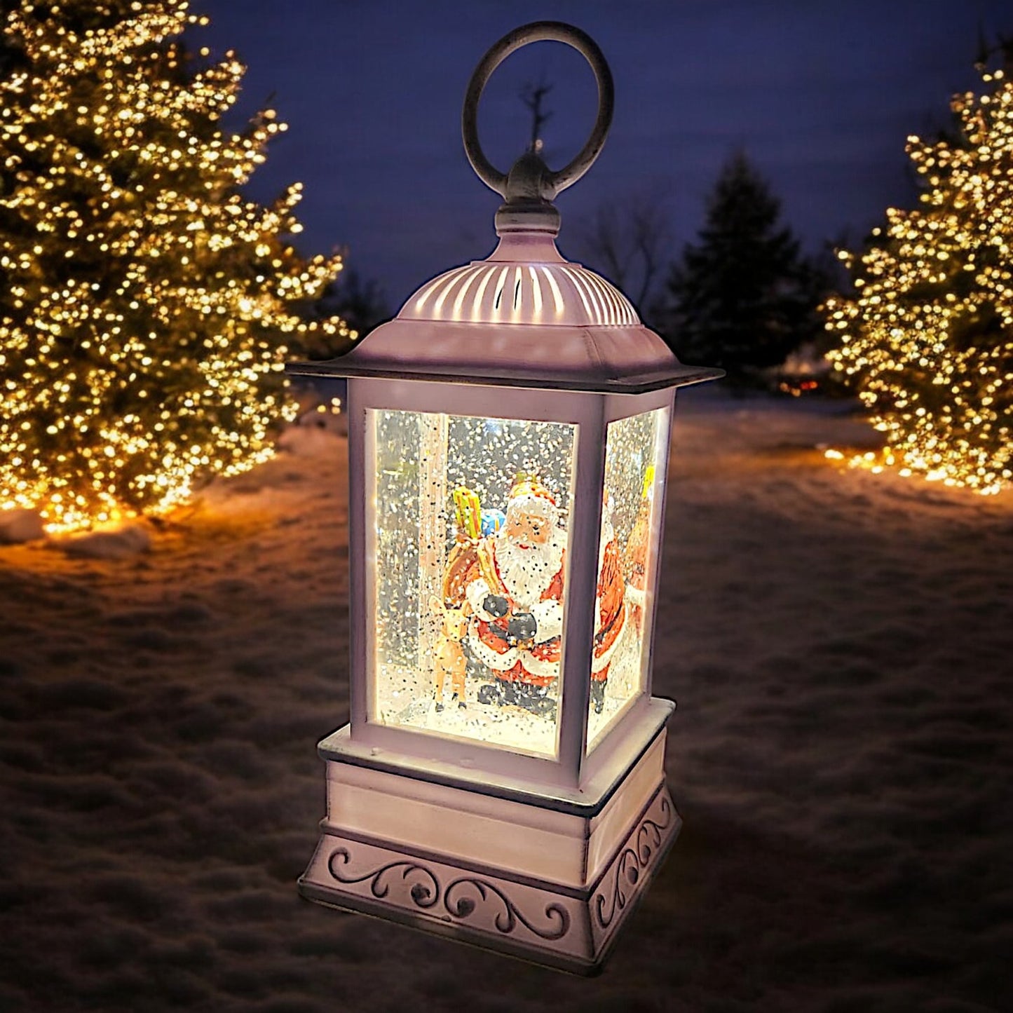 Divas World Illuminated Santa Lantern - Festive Christmas Decoration