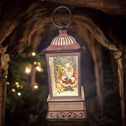 Divas World Illuminated Santa Lantern - Festive Christmas Decoration