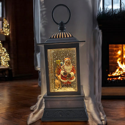 Divas World Illuminated Santa Lantern - Festive Christmas Decoration