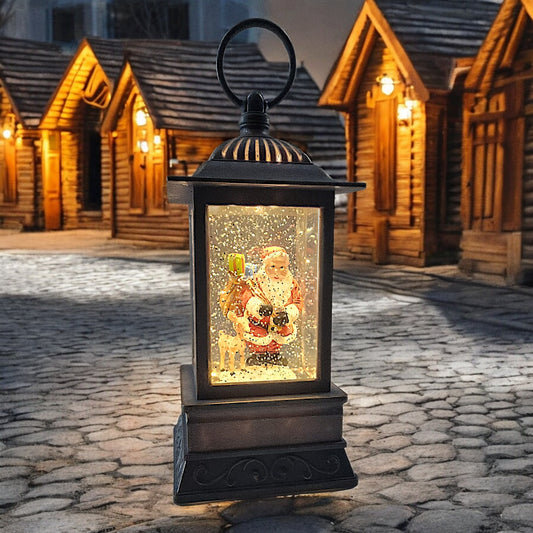 Divas World Illuminated Santa Lantern - Festive Christmas Decoration