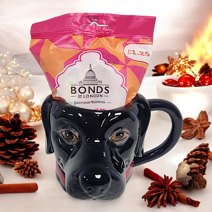 Bonds of London Labrador Mug with Candy - Festive Gift Set