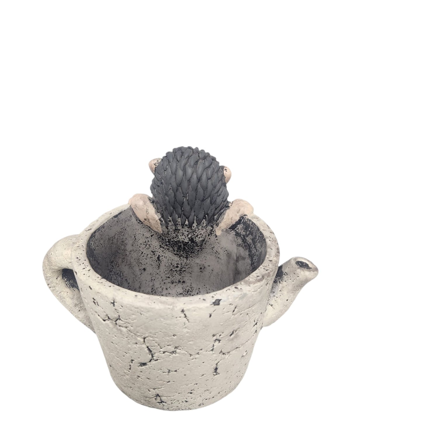 Divas World Hedgehog Teacup Planter - Adorable Garden Decoration