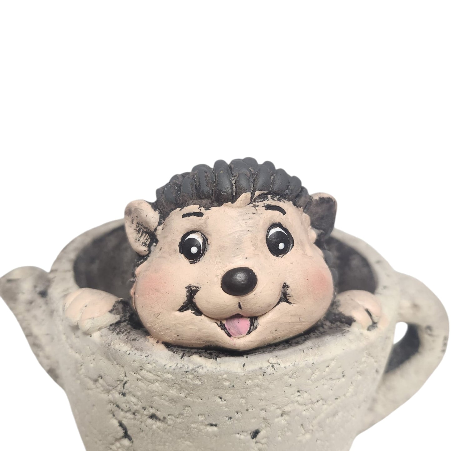 Divas World Hedgehog Teacup Planter - Adorable Garden Decoration