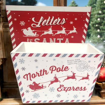 Divas World Letters to Santa Planter Box - Festive Christmas Decoration