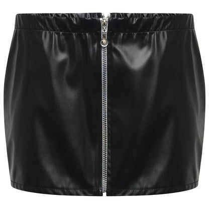 Black Bodyfit Zip Mini Skirt