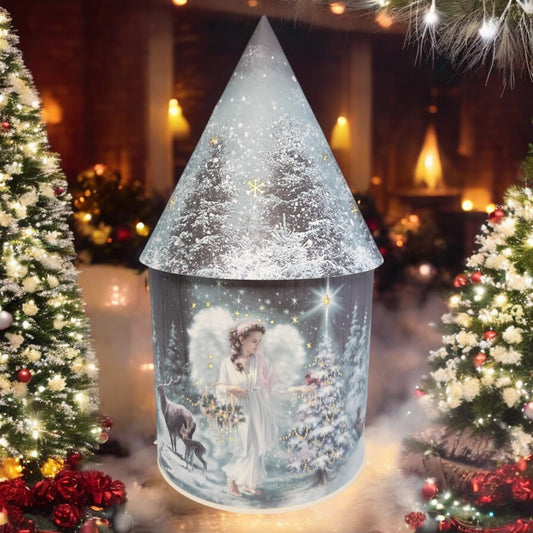 Illuminated Angel Christmas Tabletop Lantern