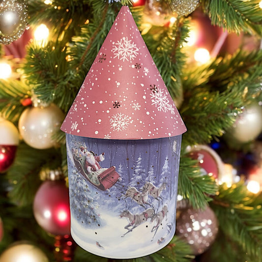 Illuminated Santa Claus Christmas Tree Ornament