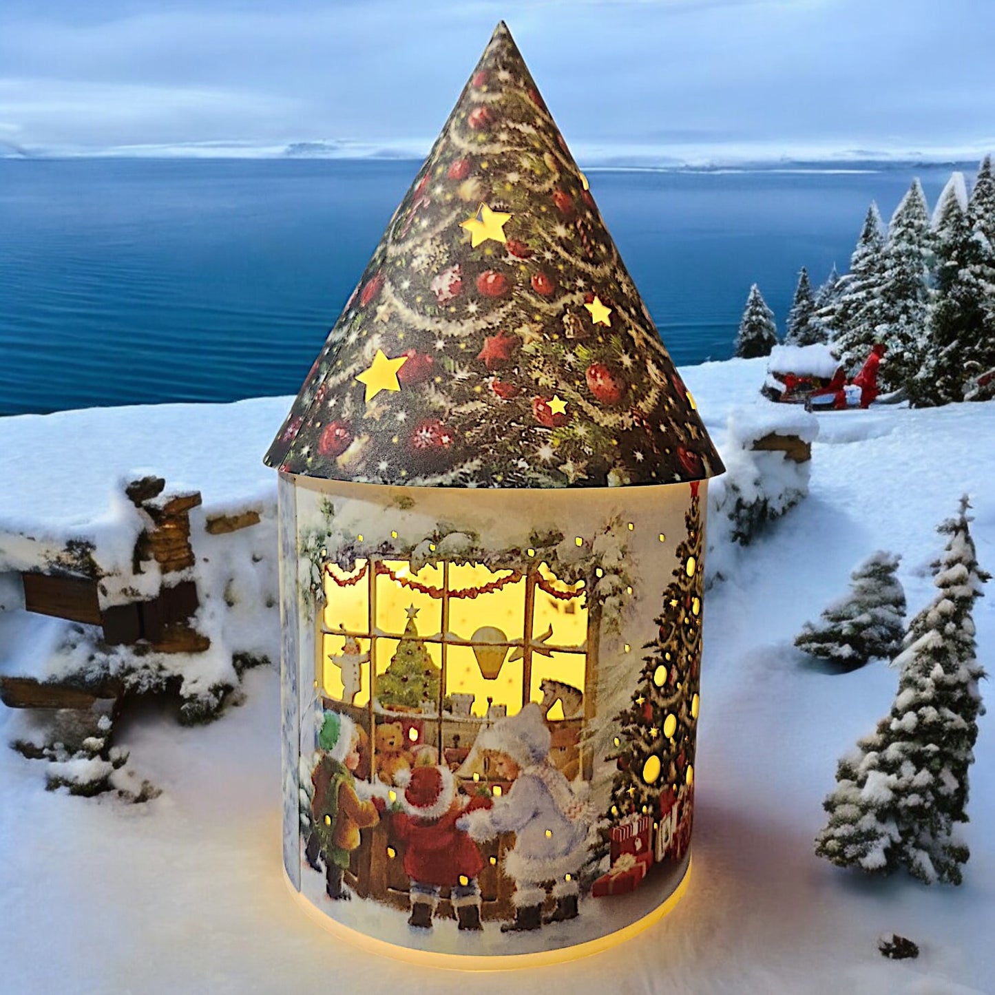 Enchanted Christmas Village Nightlight - Festive Holiday Decor