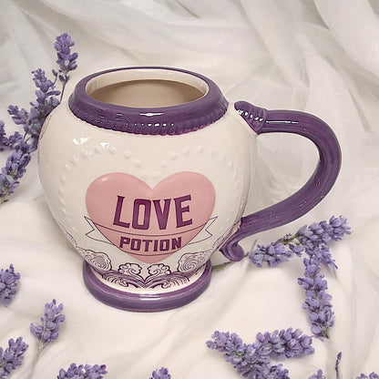 Love Potion Ceramic Mug with Heart Design