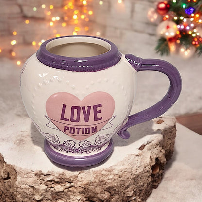 Love Potion Ceramic Mug with Heart Design