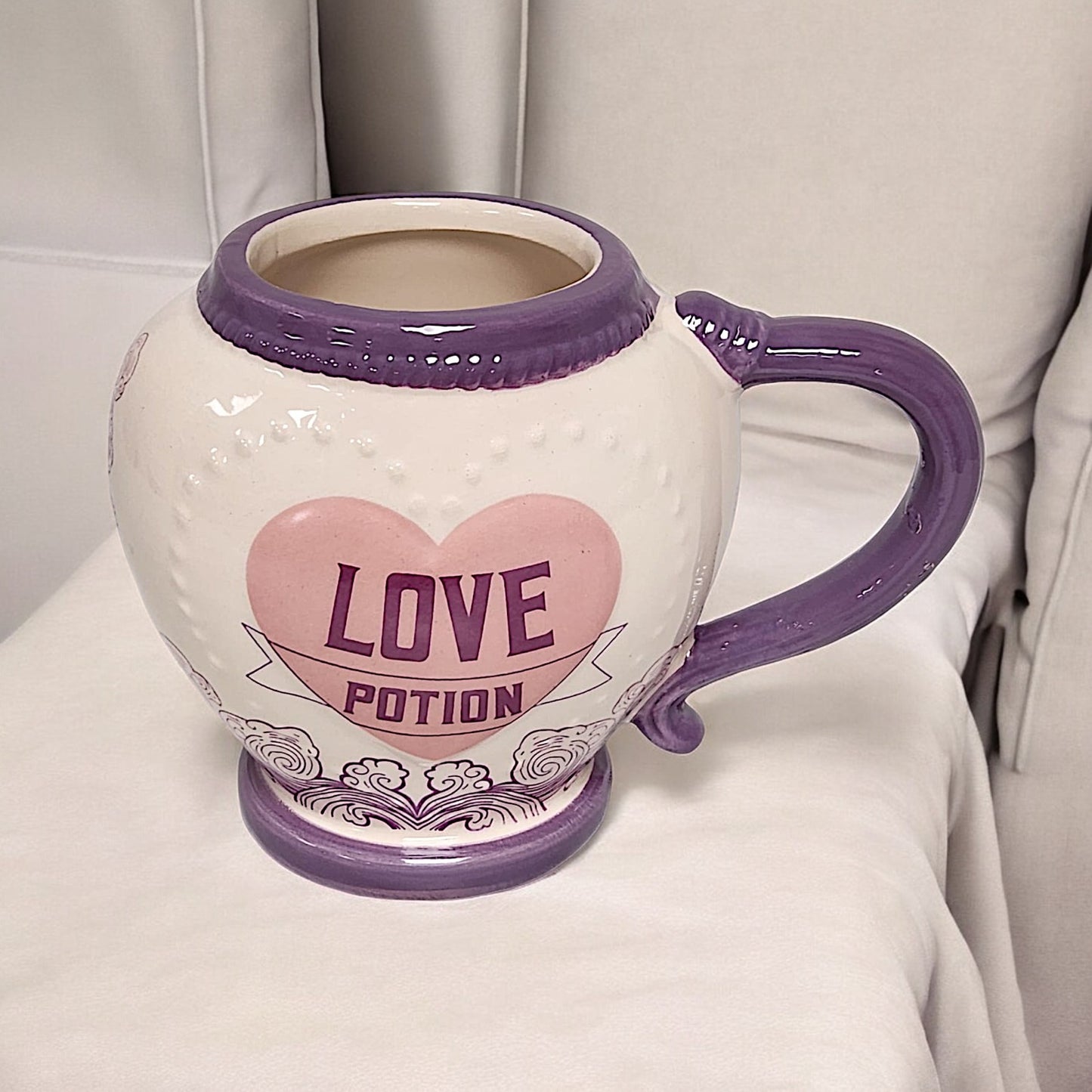 Love Potion Ceramic Mug with Heart Design