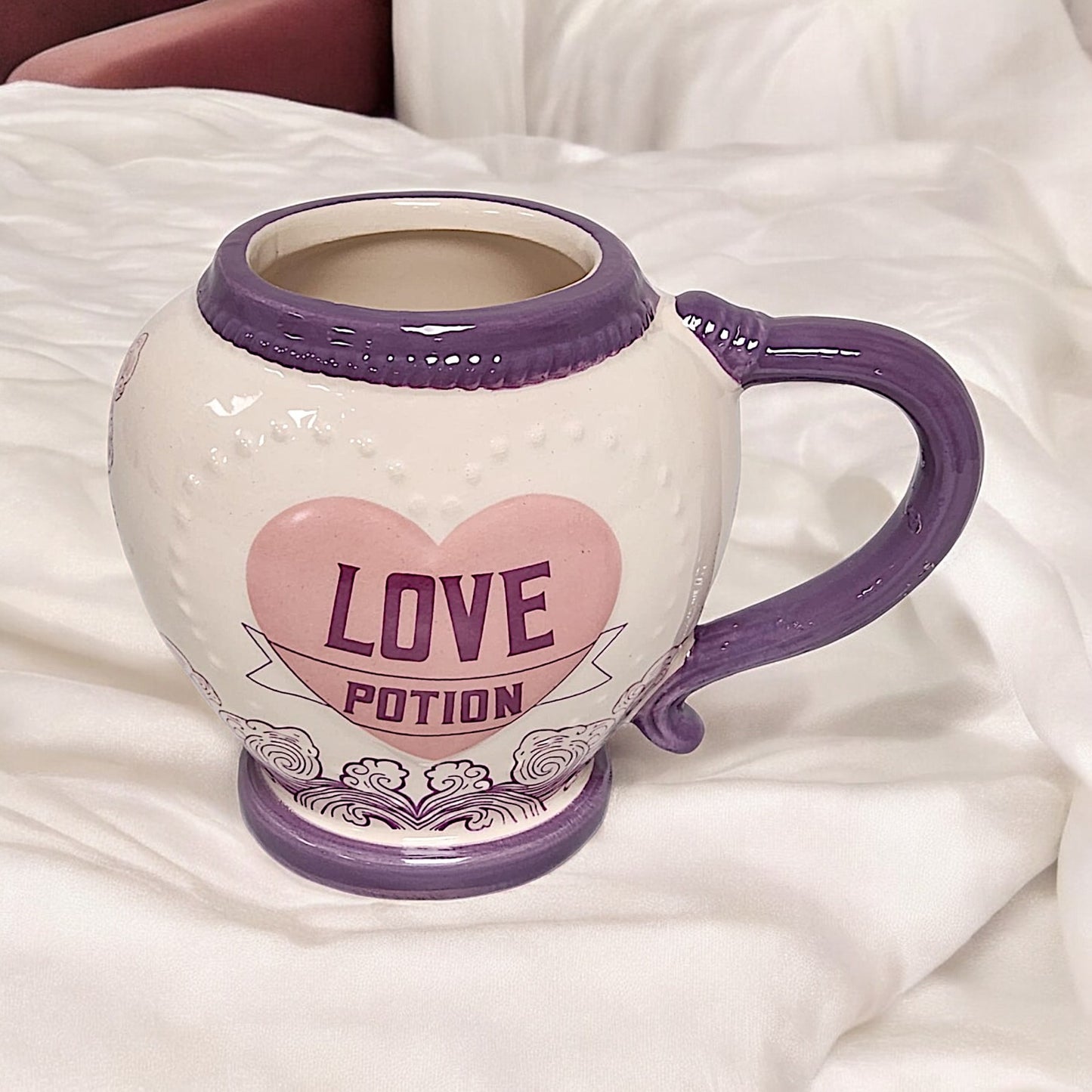 Love Potion Ceramic Mug with Heart Design