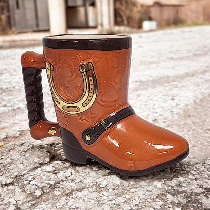 Cowboy Boot Ceramic Mug - Unique and Fun Novelty Gift