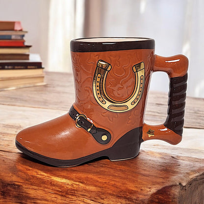 Cowboy Boot Ceramic Mug - Unique and Fun Novelty Gift