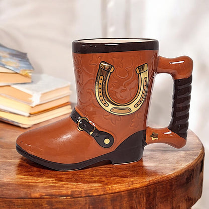 Cowboy Boot Ceramic Mug - Unique and Fun Novelty Gift