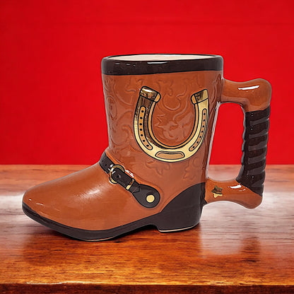 Cowboy Boot Ceramic Mug - Unique and Fun Novelty Gift