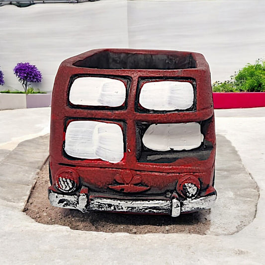 Vintage Double-Decker Bus Planter - Unique and Fun Home Decor