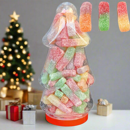 Festive Fizzy Christmas Tree Candy Jar