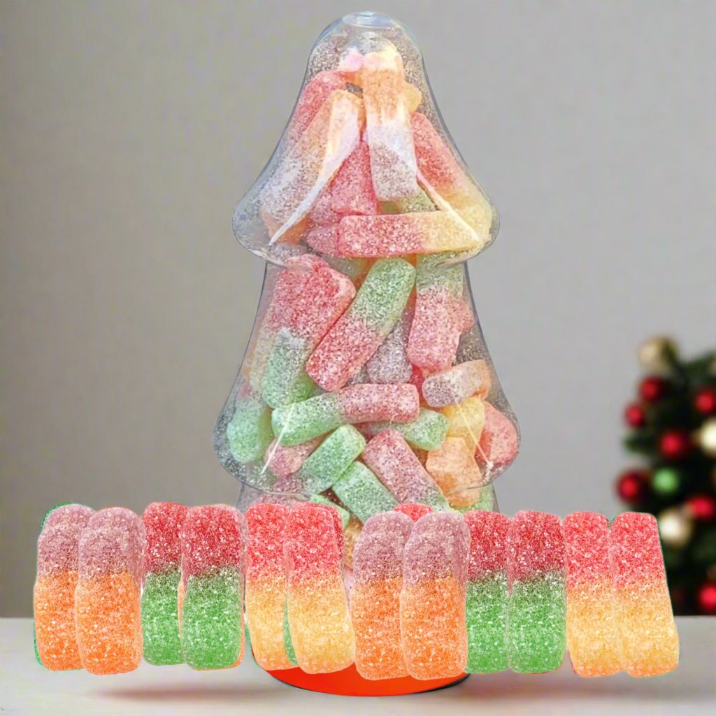 Festive Fizzy Christmas Tree Candy Jar