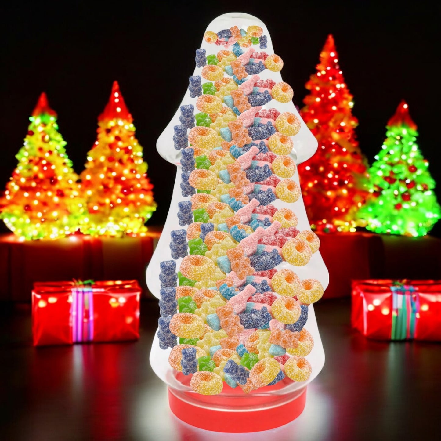 Lighted Gummy Candy Christmas Tree - Festive Sweet Treat