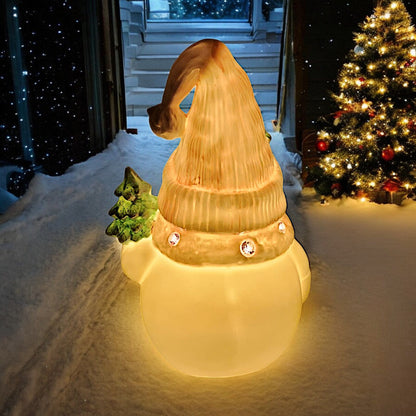 Illuminated Snowman Figurine | Divas World