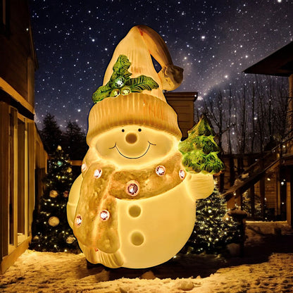 Illuminated Snowman Figurine | Divas World