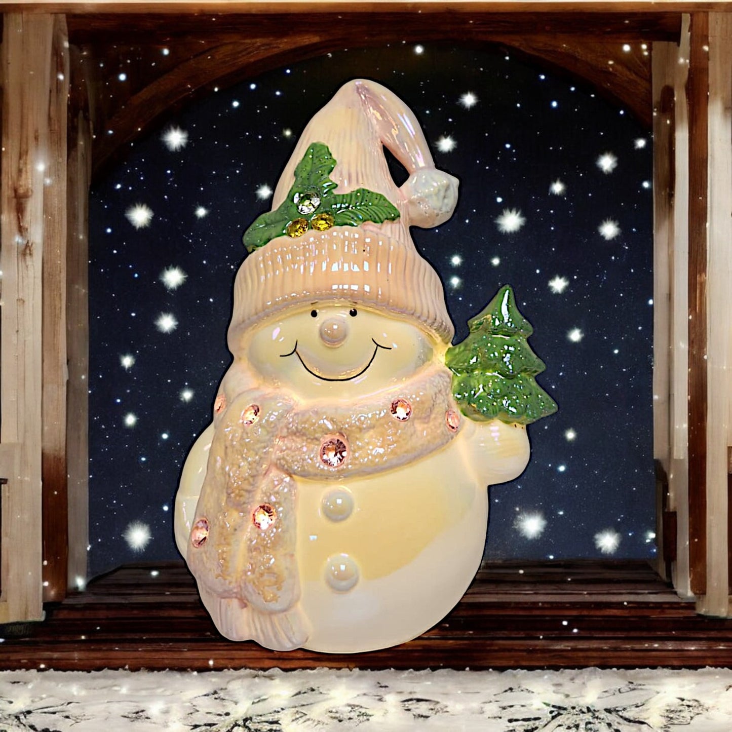 Illuminated Snowman Figurine | Divas World