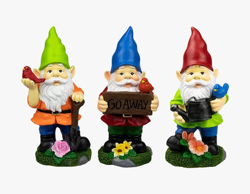 21cm Garden Gnome Ornament  Funny Outdoor Decoration | Weatherproof Resin