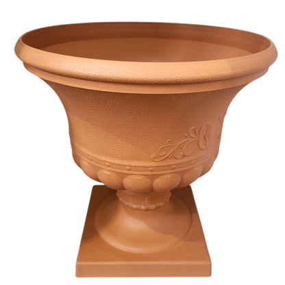 Elegant Garden Pedestal Planter  Classic Ornate Outdoor & Indoor Plant Pot (Height: 36cm,Diameter: 34cm)