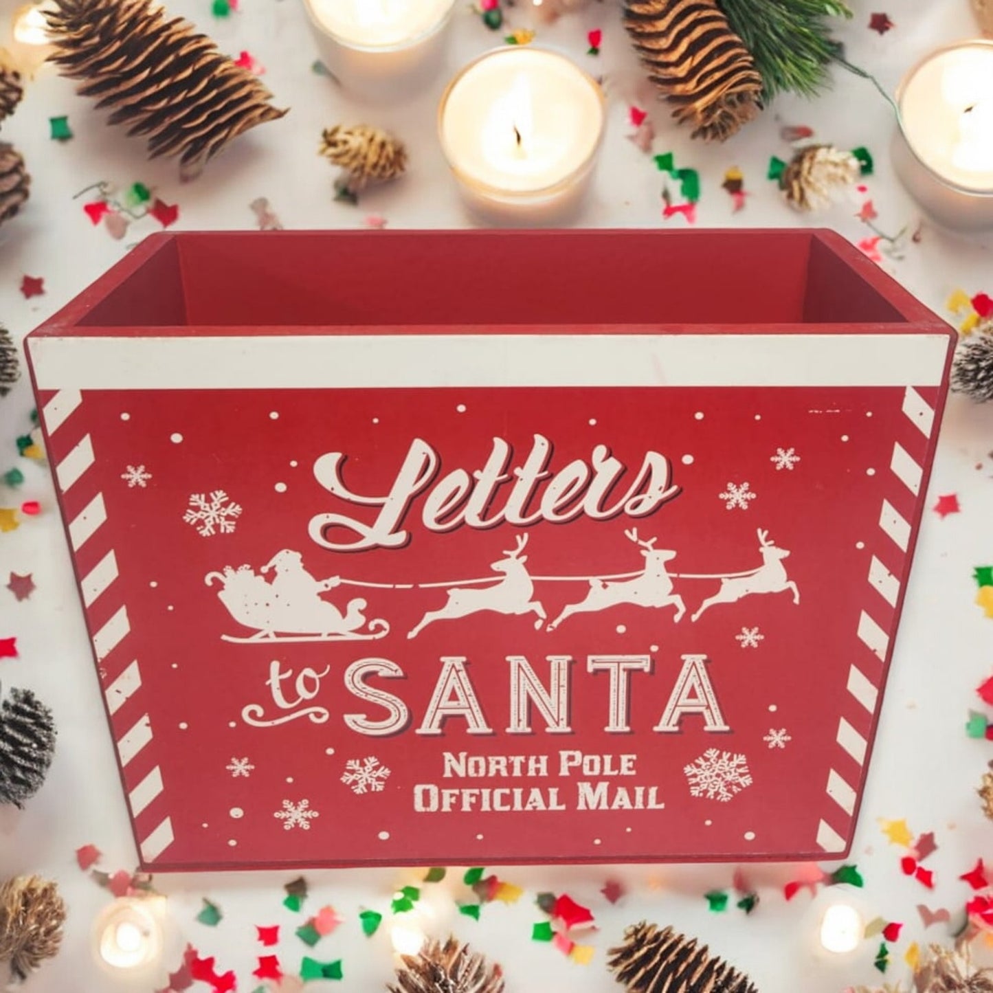 Divas World Letters to Santa Planter Box - Festive Christmas Decoration