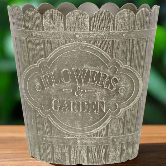 Cask Planter Gardener 18cm - Driftwood