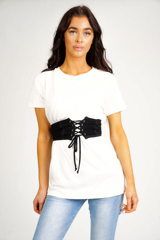 White Longline Tunic Top