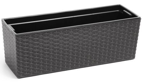 Begonia Rattan Flower Box - Graphite