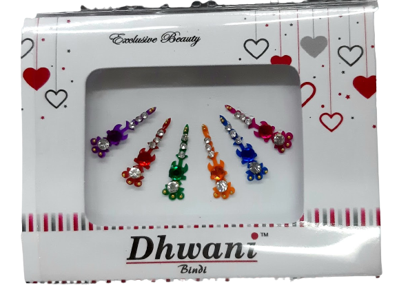 Multicolored Designer Long Bindi