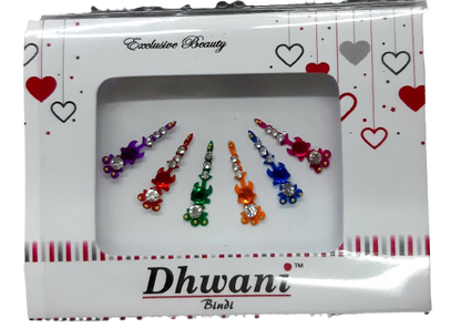 Multicolored Designer Long Bindi