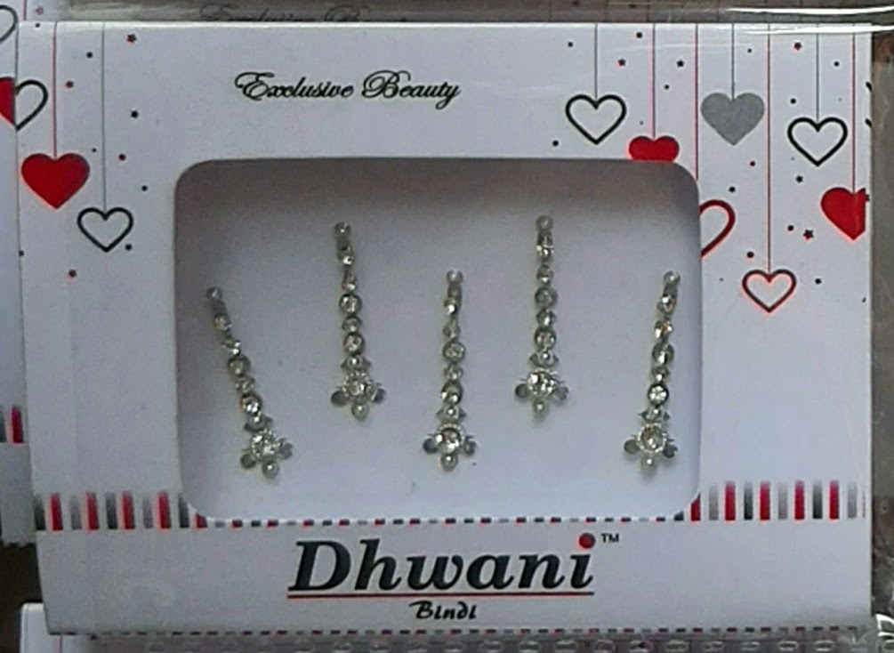 Designer Silver Long Bindi