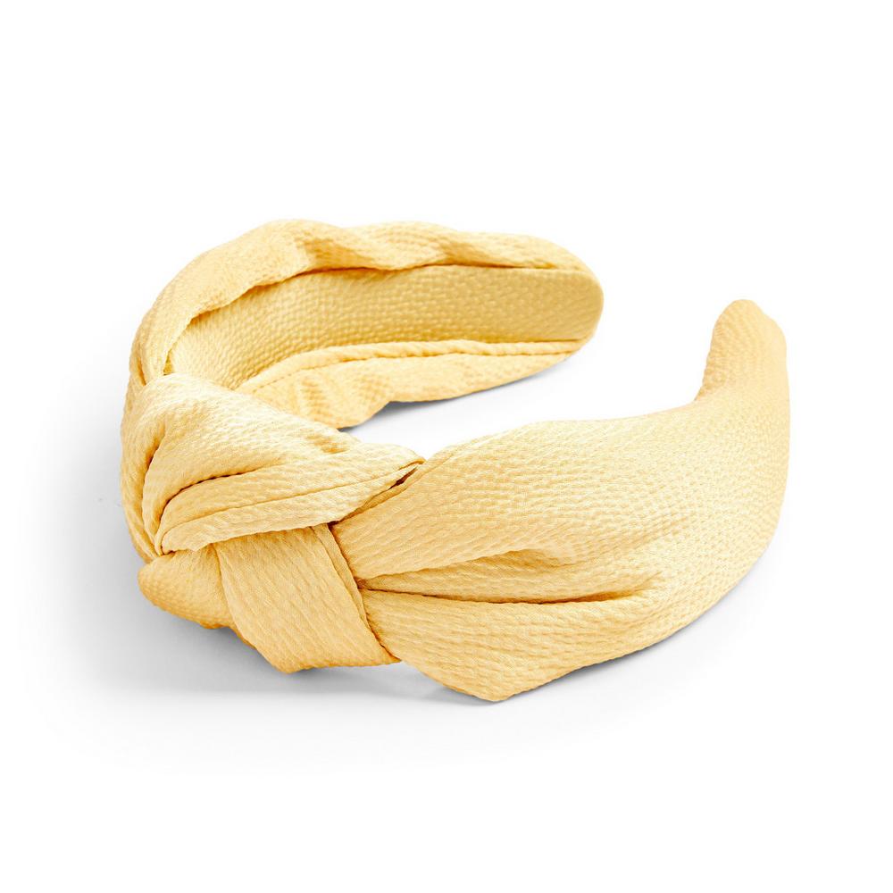 Yellow Satin Knot Headband