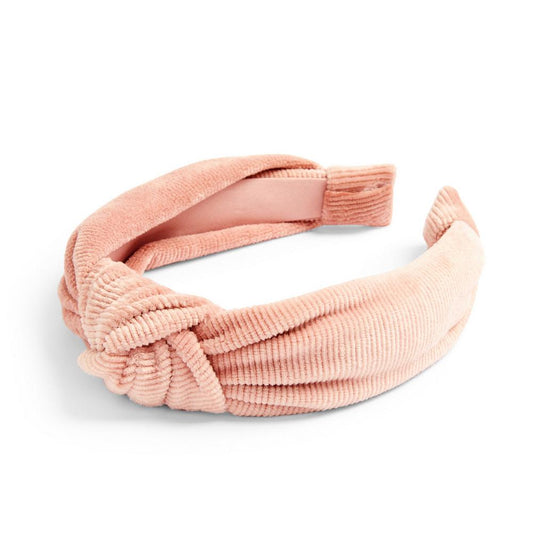 Blush Soft Corduroy Knot Headband