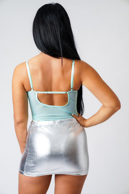 Kelly Metallic Mini Skirt